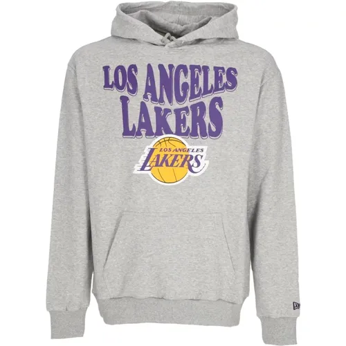 Hoodies, male, , Size: XL NBA Script Oversize Hoodie Los Angeles Lakers - new era - Modalova