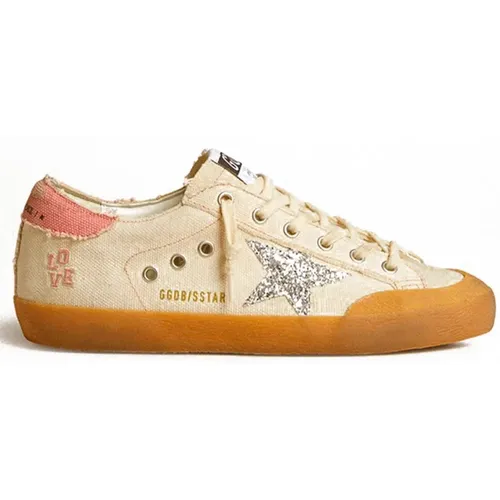 Sneakers, female, , Size: 6 US Glitter Star Canvas Sneakers - Golden Goose - Modalova