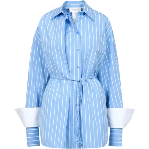 Shirts, female, , Size: XS Vertical Striped Cotton Shirt - SPORTMAX - Modalova