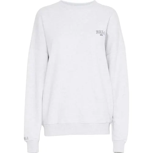Grafikdruck Sweatshirt Weiß Melange - Ball - Modalova