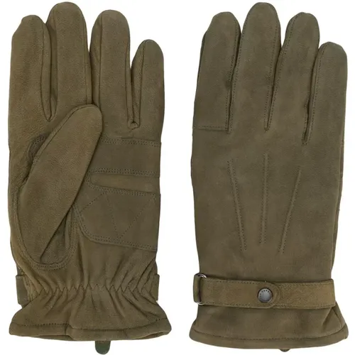 Suede Slip-On Stitched Gloves , male, Sizes: L, M - Barbour - Modalova