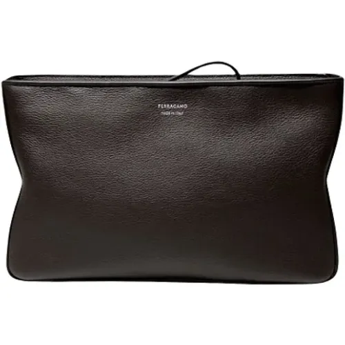 Pre-owned Clutches, female, , Size: ONE SIZE Pre-owned Leather clutches - Salvatore Ferragamo Pre-owned - Modalova