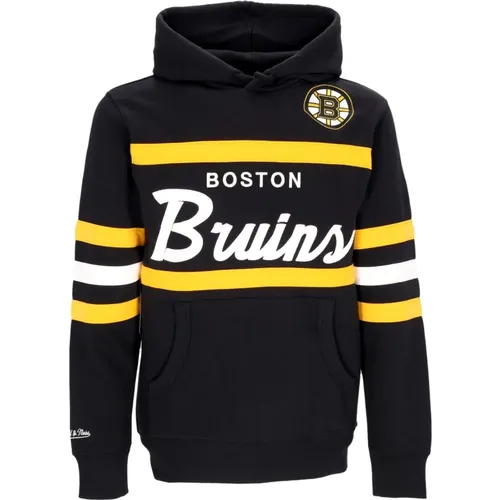 Hoodies, male, , Size: XL Boston Bruins Head Coach Hoodie - Mitchell & Ness - Modalova