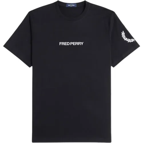 Lässiges Baumwoll-T-Shirt für den Alltag , Herren, Größe: XL - Fred Perry - Modalova