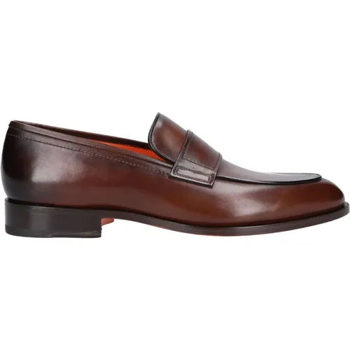 Stylish Loafers for Men - Model 18465 Kalbsleder , male, Sizes: 9 UK - Santoni - Modalova