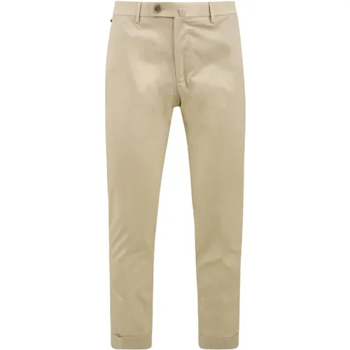 Chinos, male, , Size: L White Trousers E25S01-T Barry Model - Gaudi - Modalova