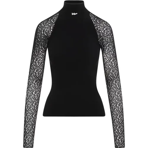 Net Top Long Sleeves , female, Sizes: S, XS - Wolford - Modalova