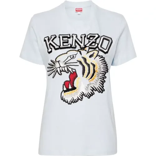 Blaues Tiger Varsity T-Shirt,Stylisches T-Shirt - Kenzo - Modalova