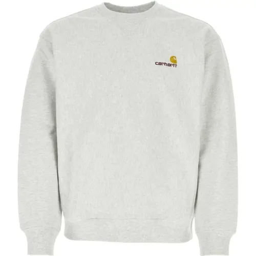 Sweatshirts, male, , Size: XL Script Sweatshirt with American Embroidery - Carhartt WIP - Modalova