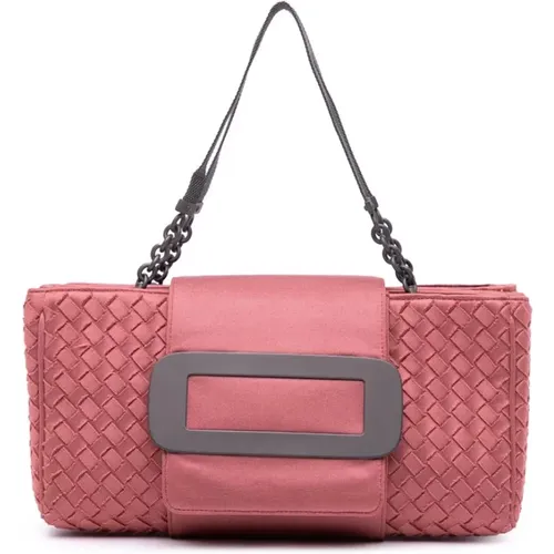 Pre-owned Handbags, female, , Size: ONE SIZE Pre-owned Stylish Top Handle Bag with Unique Details and Durable Construction - Bottega Veneta Vintage - Modalova