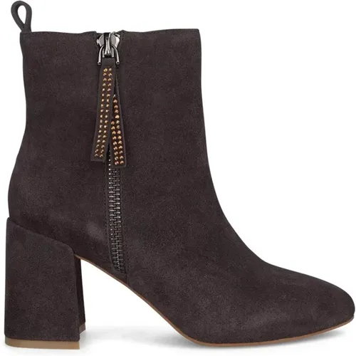 Ankle boot block heel zip , female, Sizes: 2 UK, 3 UK, 4 UK, 7 UK, 8 UK, 6 UK, 5 UK - Alma en Pena - Modalova