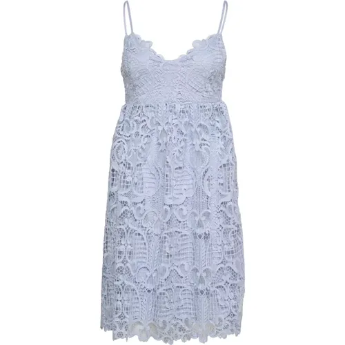 Short Dresses, female, , Size: 4XS Lace Mini Dress Sleeveless V-Neck - Vila - Modalova