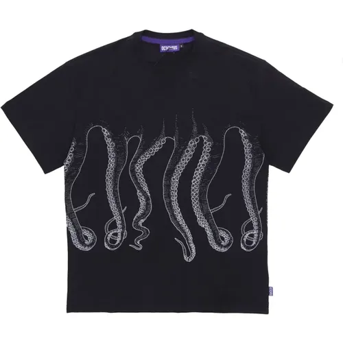 T-Shirts, male, , Size: XL Tentacles Logo T-shirt - Octopus - Modalova