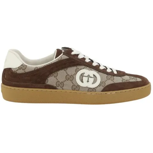 Sneakers, male, , Size: 10 US GG Sneakers with Suede Details - Gucci - Modalova