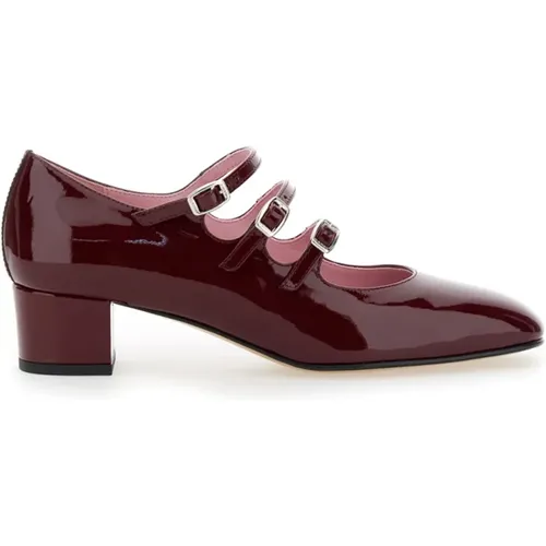 Pumps, female, , Size: 11 US Burgundy Patent Heel Shoes - Carel - Modalova