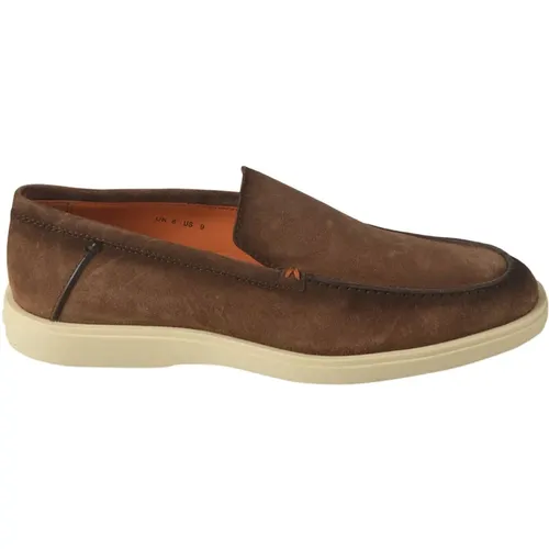 Loafers, male, , Size: 9 1/2 US Flat shoes - Santoni - Modalova