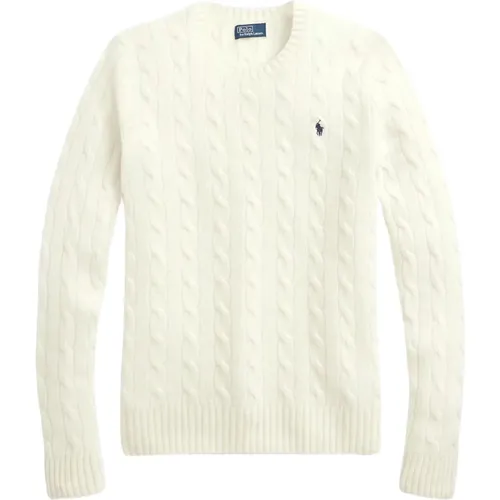 Weißer Pullover Girocollo Langarm , Damen, Größe: S - Ralph Lauren - Modalova