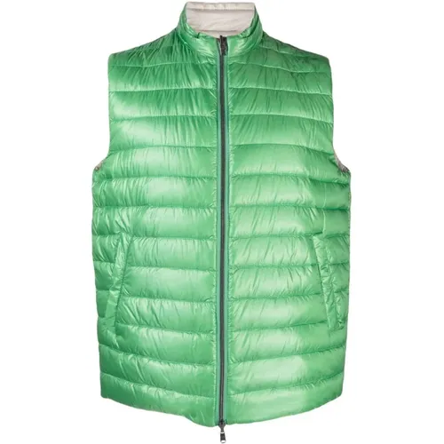 Vests, male, , Size: XL Reversible Padded Vest - Herno - Modalova