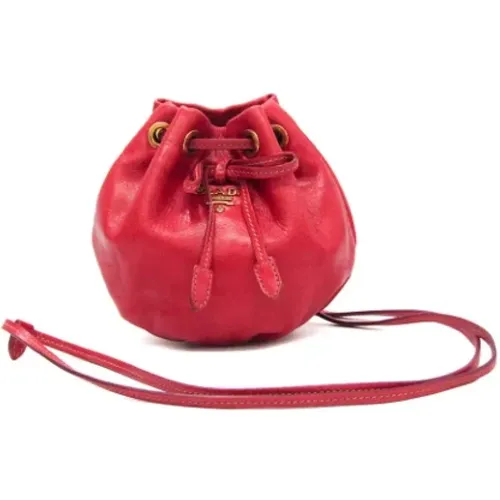 Pre-owned Bucket Bags, female, , Size: ONE SIZE Pre-owned Leather prada-bags - Prada Vintage - Modalova