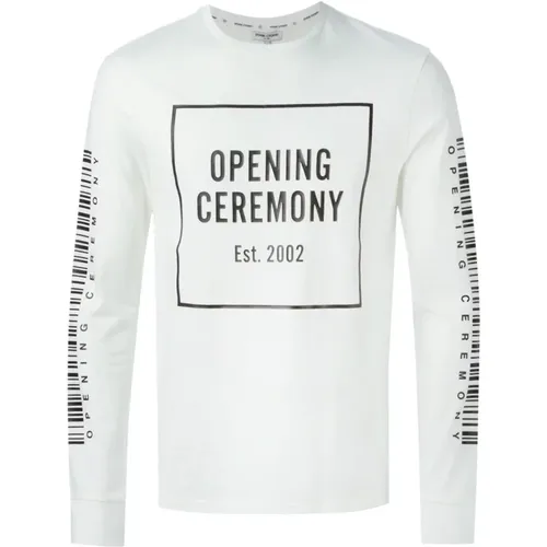Multi Barcode Fashionable Shirt , male, Sizes: M, XL - Opening Ceremony - Modalova