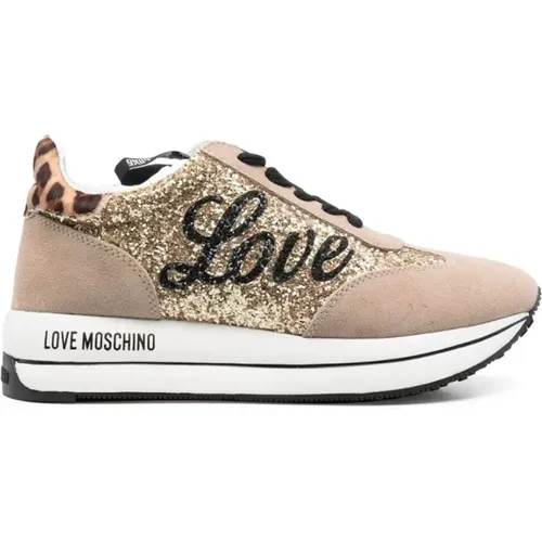 Sneakers , female, Sizes: 6 UK, 7 UK, 5 UK, 3 UK, 8 UK, 4 UK - Love Moschino - Modalova