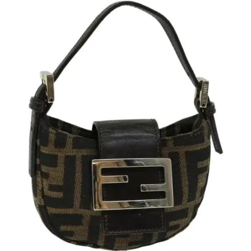 Pre-owned Shoulder Bags, female, , Size: ONE SIZE Pre-owned Canvas fendi-bags - Fendi Vintage - Modalova