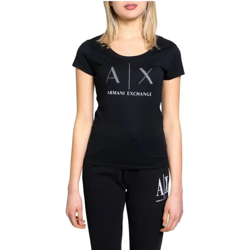 Print T-shirt for Women , female, Sizes: S, L, XS - Armani Exchange - Modalova