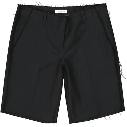 Wollshorts mit Taschen und Gürtel , Damen, Größe: M - Dondup - Modalova