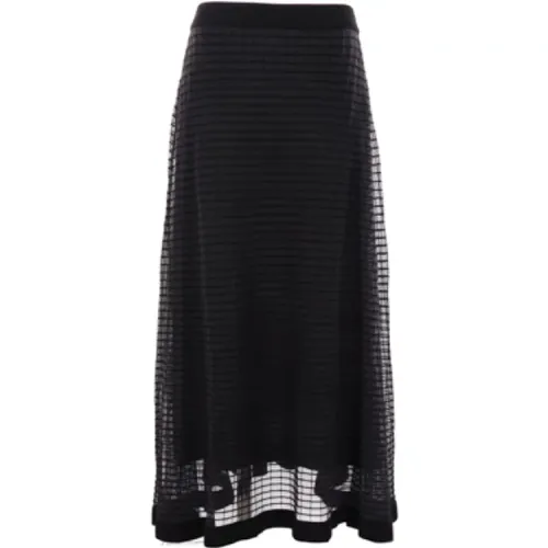 Grid Veiled Midi Skirt , female, Sizes: L - Cecilie Bahnsen - Modalova