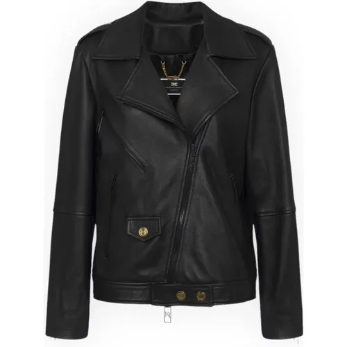 Elisabetta Franchi Black Jacket | Modalova