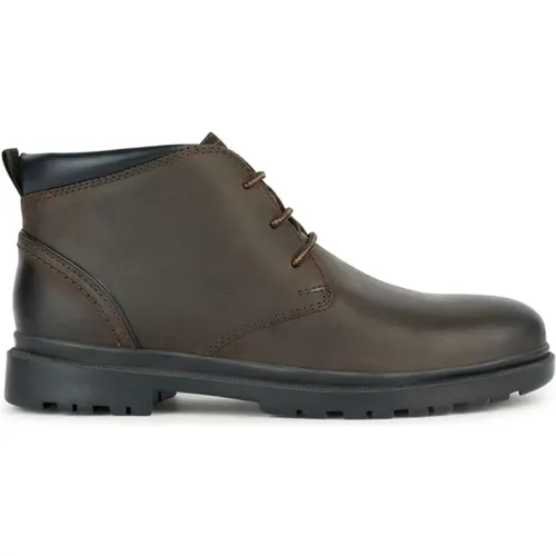 Coffee Ankle Boots for Men , male, Sizes: 8 UK, 9 UK, 11 UK, 10 UK - Geox - Modalova