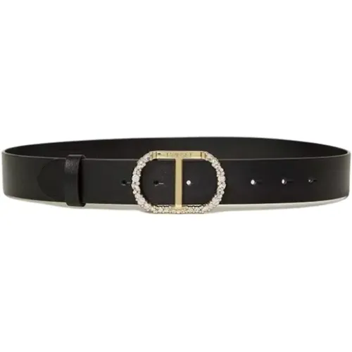 Oval T Rhinestone Belt , female, Sizes: L - Twinset - Modalova