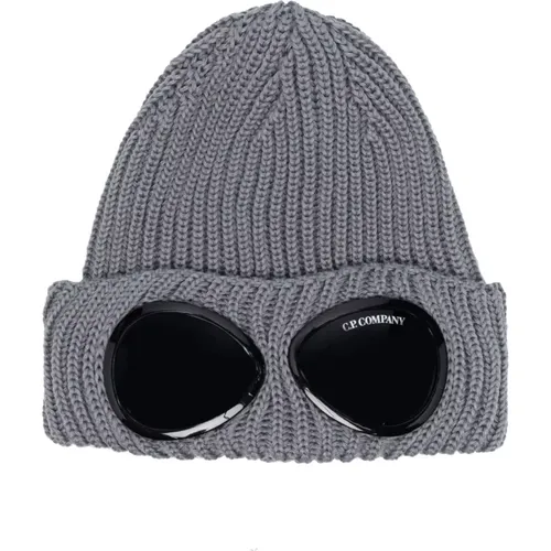 Grey Wool Hat , male, Sizes: ONE SIZE - C.P. Company - Modalova