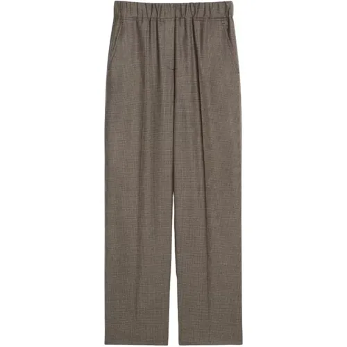 Wollflanell Monostretch Hose mit Mikrodesigns - Max Mara Weekend - Modalova