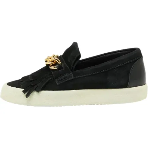 Pre-owned Flats, female, , Size: 10 US Pre-owned Suede sneakers - Giuseppe Zanotti Pre-owned - Modalova