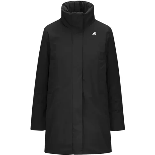 Schwarze reine Jacke , Damen, Größe: L - K-way - Modalova