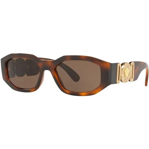 Aviator Sonnenbrille Braune Getönte Gläser - Versace - Modalova