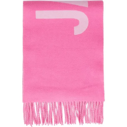 Winter Scarves, female, , Size: ONE SIZE Lécharpe Fringe Logo Scarf - Jacquemus - Modalova