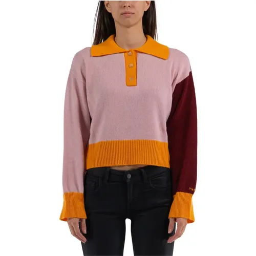 Luxuriöser Cashmere Polo Sweater , Damen, Größe: XS - Marni - Modalova