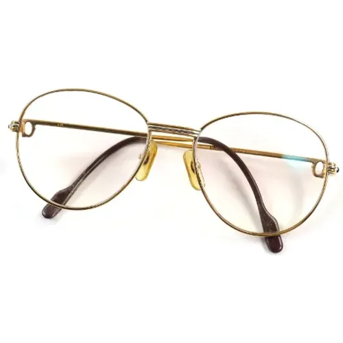 Pre-owned Accessories, female, , Size: ONE SIZE Pre-owned Metal sunglasses - Cartier Vintage - Modalova