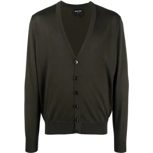 Cardigan , male, Sizes: 2XL - Giorgio Armani - Modalova