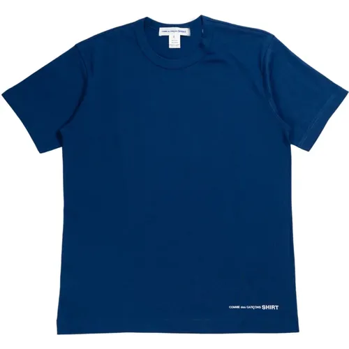 Navy Cotton T-shirt , male, Sizes: M, XS, S - Comme des Garçons - Modalova