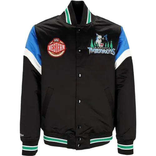 Bomber Jackets, male, , Size: L NBA Bomber Jacket Minnesota Timberwolves Celebration - Mitchell & Ness - Modalova