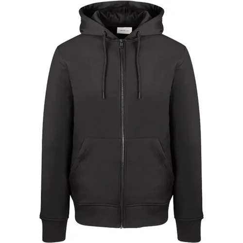 Zip-throughs, male, , Size: M Mens Zip Hoodie, Classic Design - Calvin Klein Jeans - Modalova