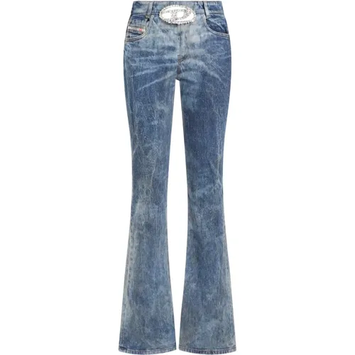 Denim Flared Leg Jeans , female, Sizes: W28, W26 - Diesel - Modalova