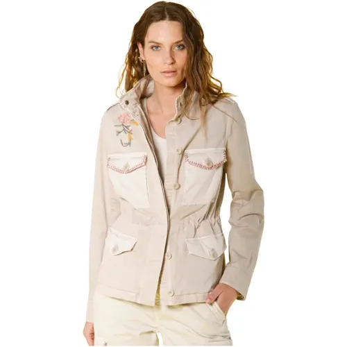 Eva Damen Field Jacket mit Stickereien , Damen, Größe: M - Mason's - Modalova