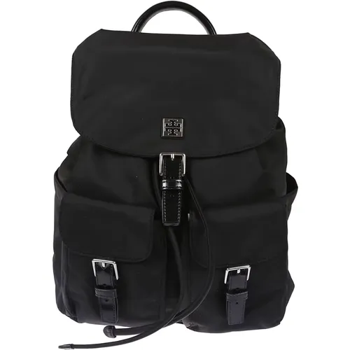 Backpacks, female, , Size: ONE SIZE Nylon Backpack with Leather Details - TORY BURCH - Modalova