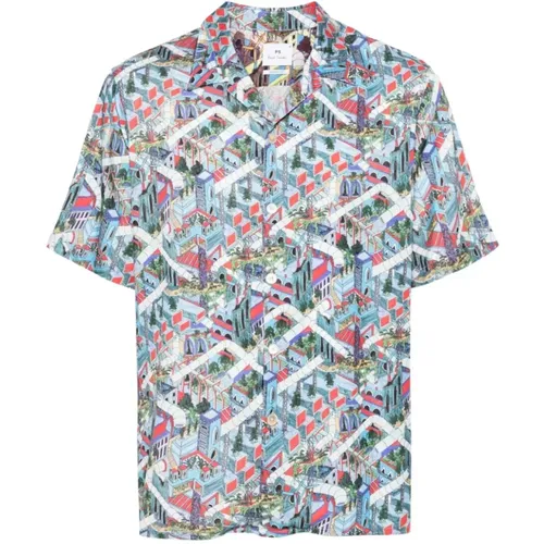 Jersey Print Shirt , male, Sizes: M, XL, S - PS By Paul Smith - Modalova