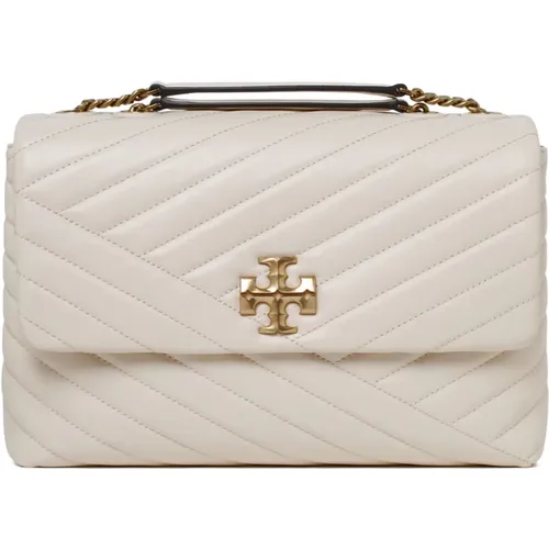 Cream Shoulder Bag with Gold Hardware , female, Sizes: ONE SIZE - TORY BURCH - Modalova