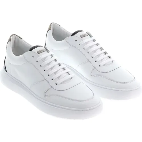 Leather Sneakers with Monogram and Detachable Heel , male, Sizes: 9 UK, 7 UK - Herno - Modalova